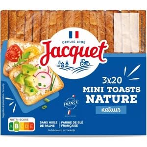Jacquet Mini Toasts Nature, French Wheat Flour, No Palm Oil