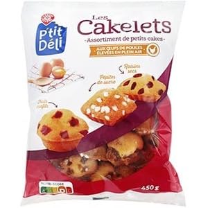 P'tit Déli Les Cakelets, Assortiment de Petits Cakes, Raisins Secs, Pépites de Sucre