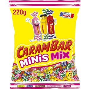 Carambar Minis Mix (Orange, Cola, Citron, Caramel, Caranougat) 220g