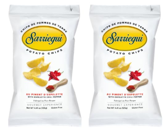 Sarriegui Potato Chips with Espelette Chilli Pepper, Gluten Free, Gourmet Experience, 125g - Pack of 2