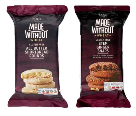 M&S Food Made Without Wheat Gluten Free All Butter Shortbread Rounds and Stem Ginger Snaps