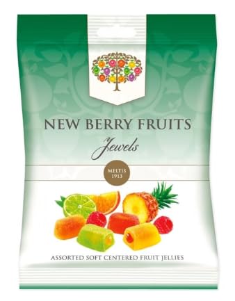 New Berry Fruits Jewels Assorted Soft Centred Fruit Jellies, Sweet Confectionery