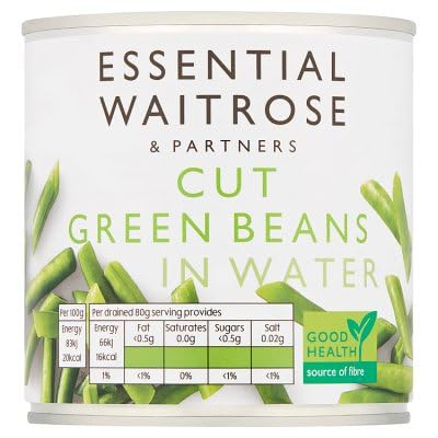Waitrose Essential Cut Green Beans in Water, 400g