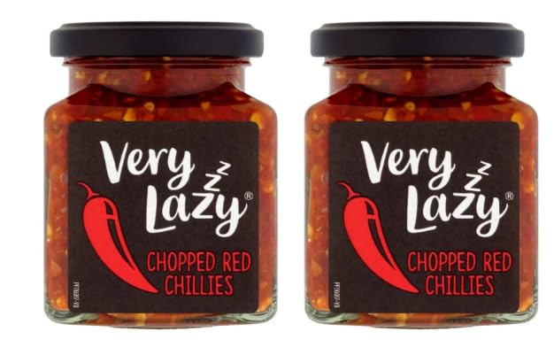 Very Lazy Chopped Red Chillies, Jar, Pack of 2