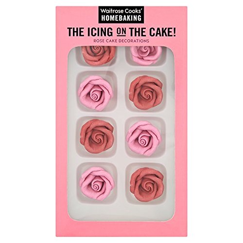 Cooks' Ingredients Large Sugar Rose Decoration Waitrose 8 per Pack