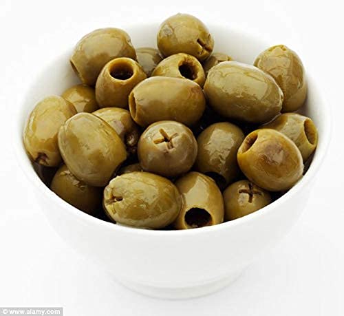 Sainsbury's Pitted Green Olives 350g - Green Manzanilla pitted olives in brine.
