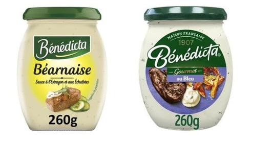 Bénédicta Béarnaise Sauce with Tarragon & Shallots and Gourmet au Bleu Sauce, 260g Each