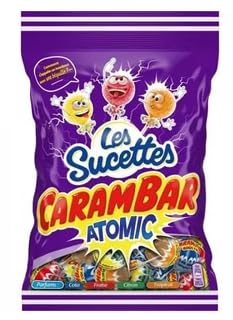 Carambar Atomic Sucettes Lollipops 156g