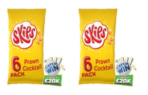 Skips Prawn Cocktail Flavour Crisps, Pack of 2