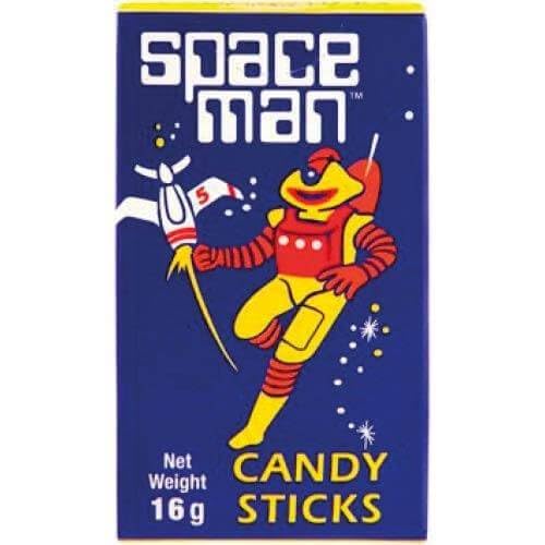 Space Man™ Candy Sticks, Sweet Retro-Themed Confectionery, 16g