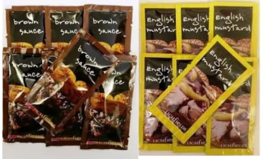 Lichfields Brown Sauce and English Mustard Condiment Sachets, Portion Packs - 100 Sachets
