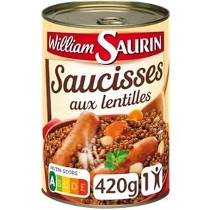 William Saurin Sausages Cooked With Lentils (1/2) 420g