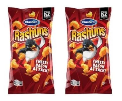 Bluebird Rashuns Cheesy Bacon Attack Flavoured Snacks, Pack of 2