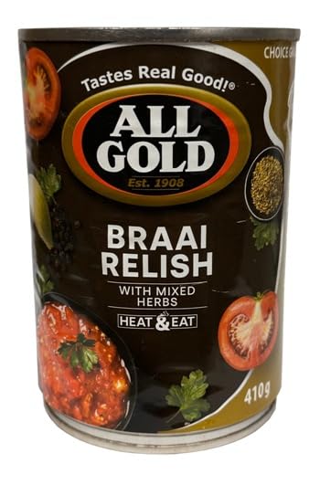 All Gold Braai Relish with Mixed Herbs, Heat & Eat, 410g