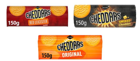Jacobs Cheddars Biscuits, Original, Red Leicester & Smoked Cheddar Flavours