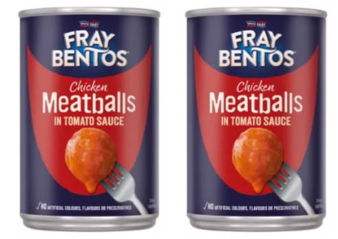Fray Bentos Chicken Meatballs in Tomato Sauce, No Artificial Colours, Flavours or Preservatives, (Pack of 2)