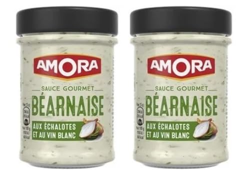 Amora Sauce Gourmet Béarnaise aux Échalotes et au Vin Blanc, Pack of 2