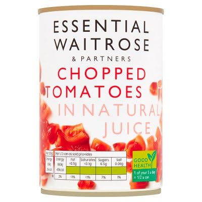 Waitrose Essential Chopped Tomatoes in Natural Juice, 400g