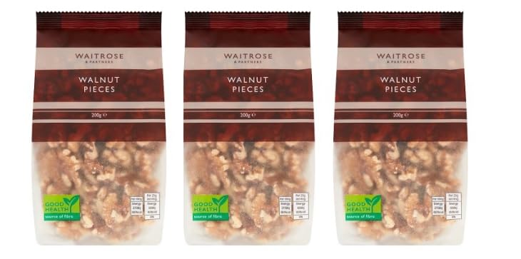 Waitrose Walnut Pieces 200g, Pack of 3