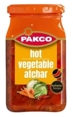 Pakco Hot Vegetable Atchar, Authentic Recipe, Spicy Pickled Vegetable Condiment