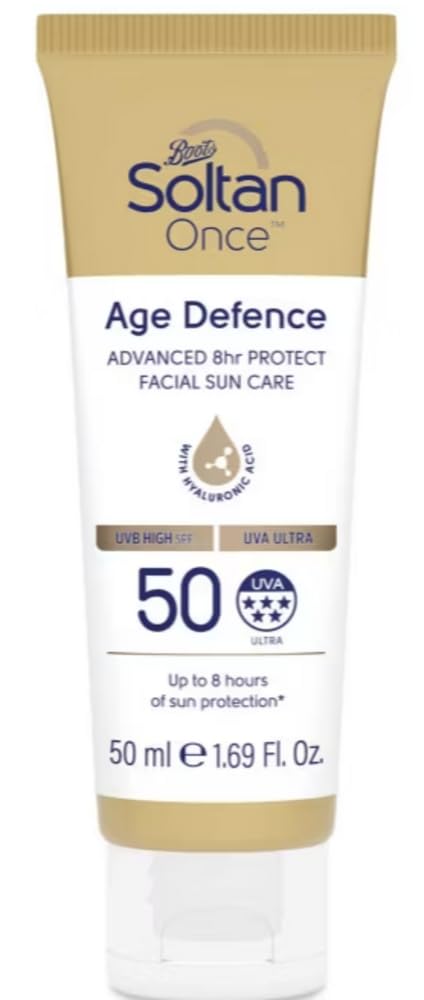 Soltan Once Age Defence Advanced 8hr Protect Facial Sun Care SPF50 – 50ml