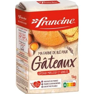 Francine Farine de Blé pour Gâteaux, Wheat Flour for Soft and Fluffy Cakes, 1kg