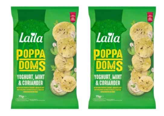 Laila Poppadoms with Yoghurt, Mint & Coriander Flavour, Pack of 2