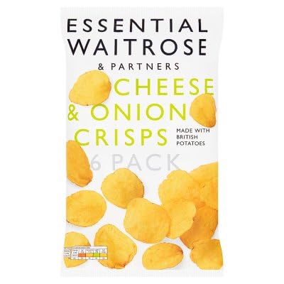 Waitrose Essential Cheese & Onion Multipack Crisps, 6x25g