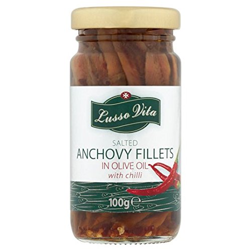 Lusso Vita Anchovy Fillets with Chilli 100g