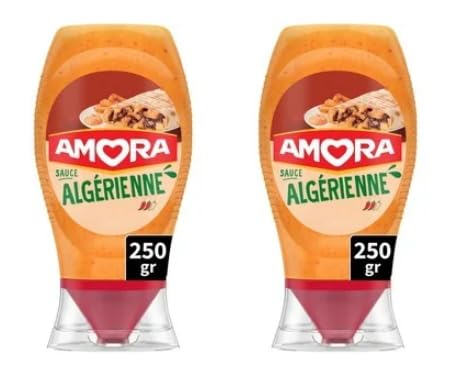 Amora Sauce Algérienne, Spicy Condiment, Squeeze Bottle, Pack of 2