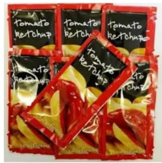 Tomato Ketchup Single-Serve Sachets, Portion Control Condiment Packets - 100 Sachets
