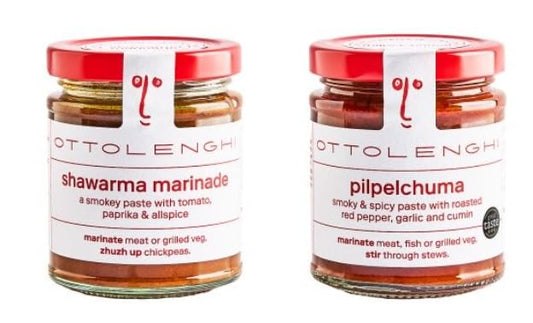 Ottolenghi Shawarma Marinade and Pilpelchuma Paste, Smoky Spice Blends with Tomato, Paprika, Red Pepper and Cumin, 2 Jars