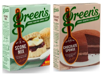 Green's Baking Mix Variety Pack, Scone Mix and Chocolate Sponge Mix - (Pack of 2)