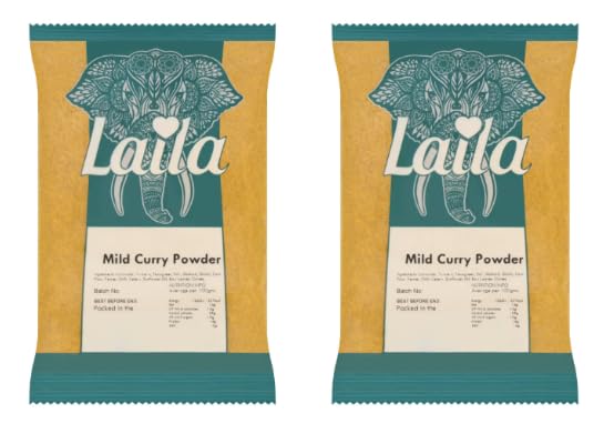 Laila Mild Curry Powder, Spice Blend, Powder Form - Pack of 2