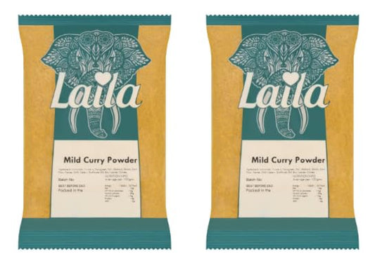 Laila Mild Curry Powder, Spice Blend, Powder Form - Pack of 2