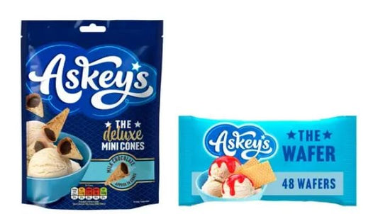 Askey's The Deluxe Mini Cones with Milk Chocolate and The Wafer, 48 Wafers, Ice Cream Accompaniments