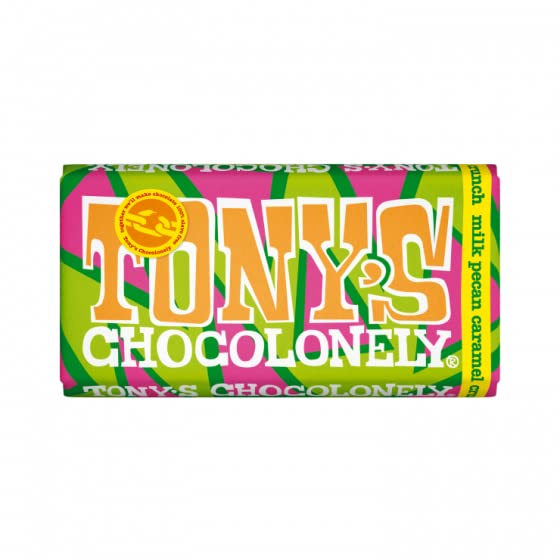 Tony's Chocolonely Milk Chocolate Pecan Caramel Crunch, 180g