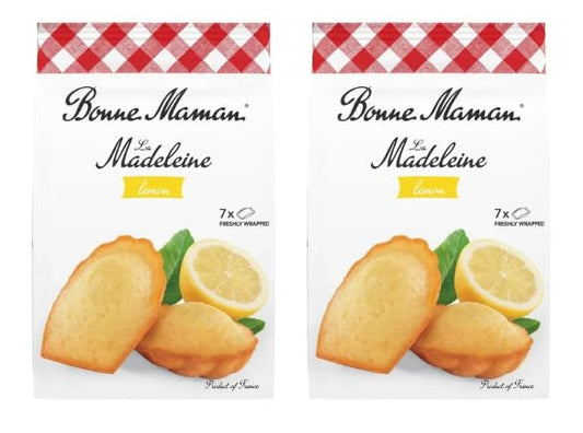 Bonne Maman La Madeleine Lemon Cakes, Freshly Wrapped, Product of France - Pack of 2