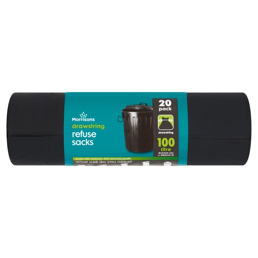 Morrisons Drawstring Refuse Sacks 100l 20pk