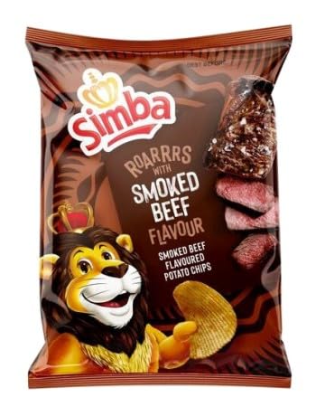 Simba Smoked Beef Flavour Potato Chips, 120g