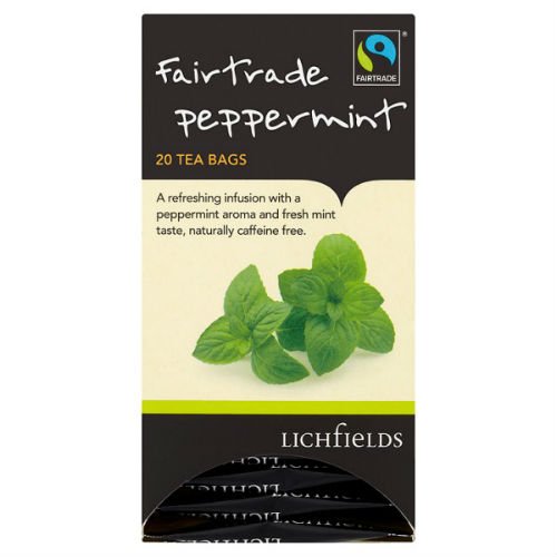 Lichfields Peppermint Fairtrade Tea Bags, Pack of 20 Bags