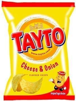 O Kane Tayto Irish Cheese & Onion Crisps - 12 Bags (2 x 6 x 25g bags) - Wall Art - Living Room Decor