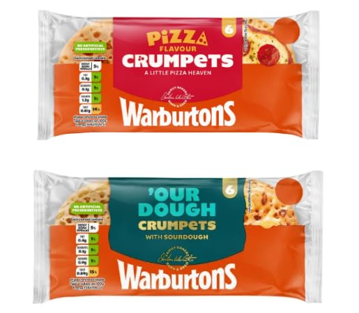 Warburtons Crumpets, Pizza Flavour and 'Our Dough with Sourdough