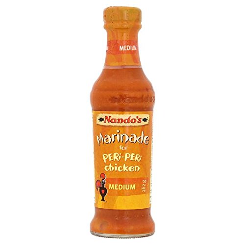 Nando's Lovers Peri-Peri Sauces and Marinades Gift Set 125ml Medium, Hot and Garlic Sauce + 262ml Medium and Hot Marinades