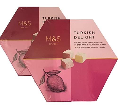 Marks and Spencers Turkish Delight (2 x 350g) Traditional Marks and Spencer Favourite. 2 M&S Turkish Delight Boxes in Rose and Lemon Flavour