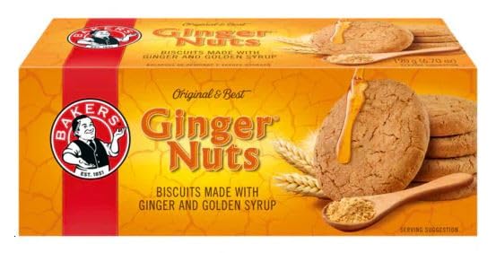 Bakers Ginger Nuts Biscuits with Ginger and Golden Syrup, 190g