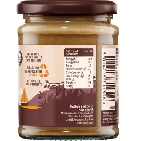 Meridian Natural Peanut Butter Smooth No Salt 280g
