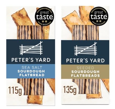 Peter's Yard Sourdough Flatbreads - Sea Salt 115g & Seeded 135g