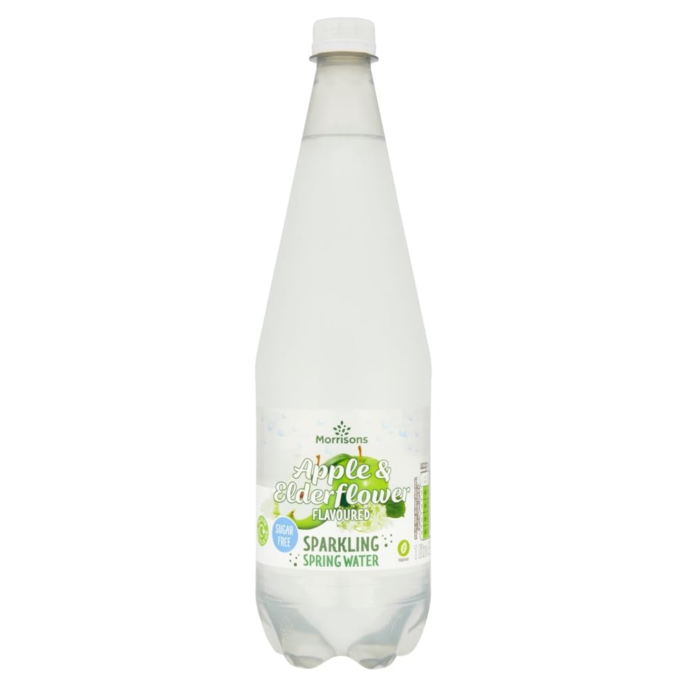 Morrisons Sparkling Apple & Elderflower No Added Sugar Spring Water 1l