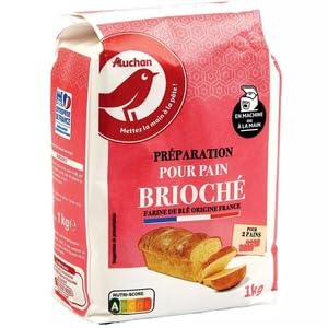 Auchan Brioche Bread Mix, French Wheat Flour, Powder, Makes 2 Loaves, 1kg